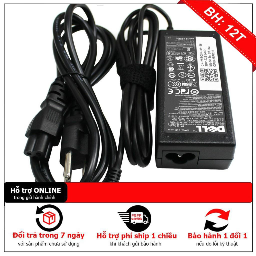 Sạc Dành Cho Laptop Del 19,5v-3,34a-l 65W - Hàng nhập khẩu