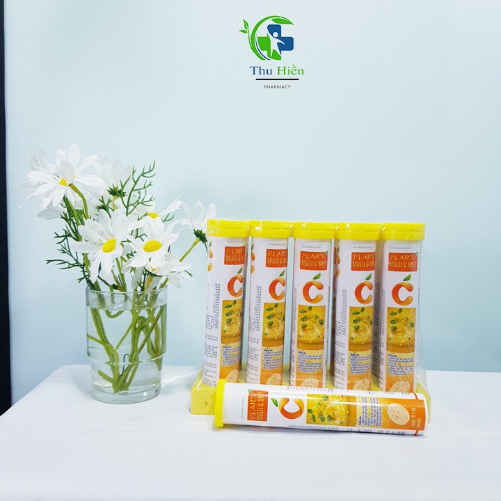 Viên sủi vitamin C P.lar's multi safe , tăng cường sức khoẻ, nâng cao sức đề kháng