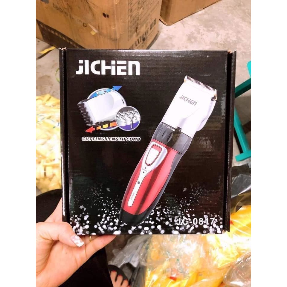 Tông đơ cắt tóc gia đình JC0817+ tặng bộ kéo cắt tỉa + 2 dụng cụ lấy ráy tai có đèn