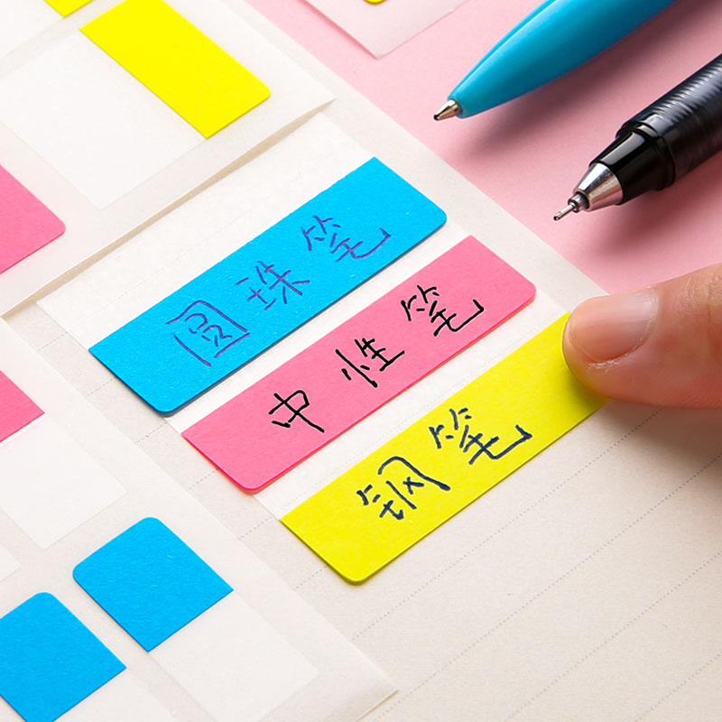 Nhãn Dán Ghi Chú Trong Suốt Nhiều Màu Sắc Cho Học Sinh