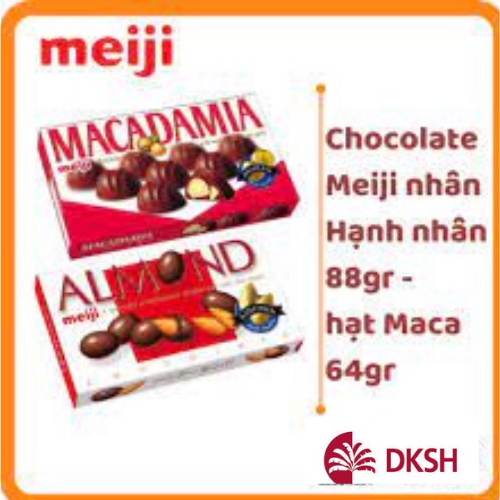 Chocolate Meiji nhân Hạnh nhân 88gr - hạt Maca 64gr [FREE SHIP] TỪ ĐƠN 50K, [Loại Đặc Biệt] Hàng ngon nhà làm