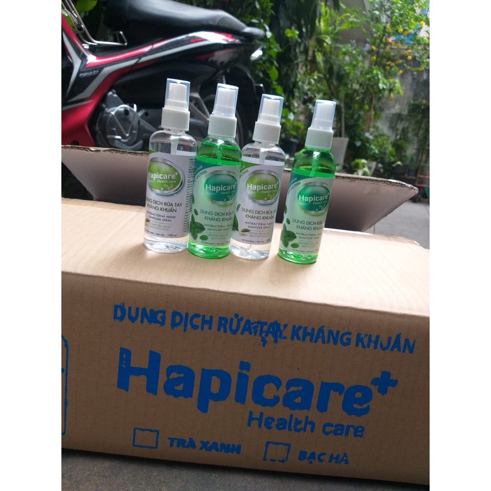 Dung dịch rửa tay nhanh kháng khuẩn Hapicare 100ml dạng xịt