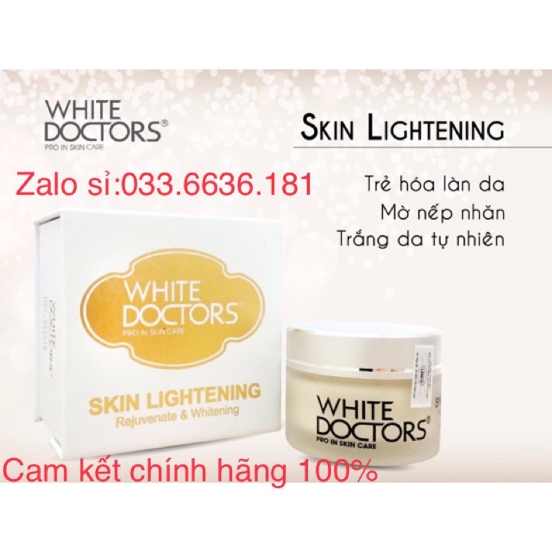 { chuẩn hàng } kem  white doctors SKIN LIGHTENING trẻ hoá làn da,mờ nếp nhăn và trắng da tự nhiên hủ 40Ml