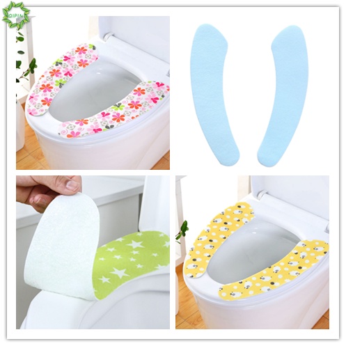 1 Cặp Miếng Dán Lót Bồn Cầu Chống Nước Kháng Khuẩn Có Thể Tái Sử Dụng