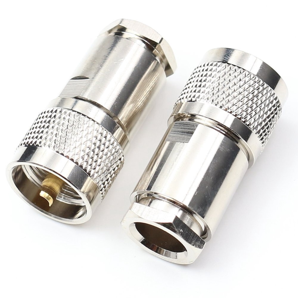 2 Chiếc UHF Nam Kẹp Hàn PL259 SL16 M Cho RG58 RG142 RG223 RG400 LMR195 RG5 RG6 LMR300 RG304 LMR400 R
