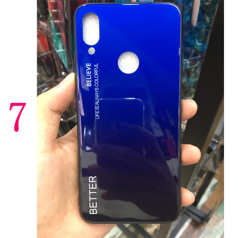 Ốp điện thoại mặt kính cường lực họa tiết độc đáo dành cho Xiaomi Redmi Note 7 | BigBuy360 - bigbuy360.vn