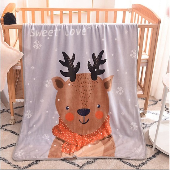 Chăn đắp lông tuyết cho bé (kích thước 1m x1,4m)