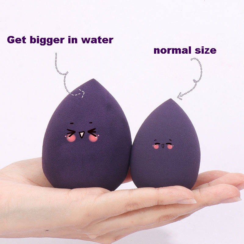 Set 4 Mút Tán Kem Nền / Phấn Má Hồng / Phấn Phủ Trang Điểm Size Hỗn Hợp Kèm Hộp Đựng