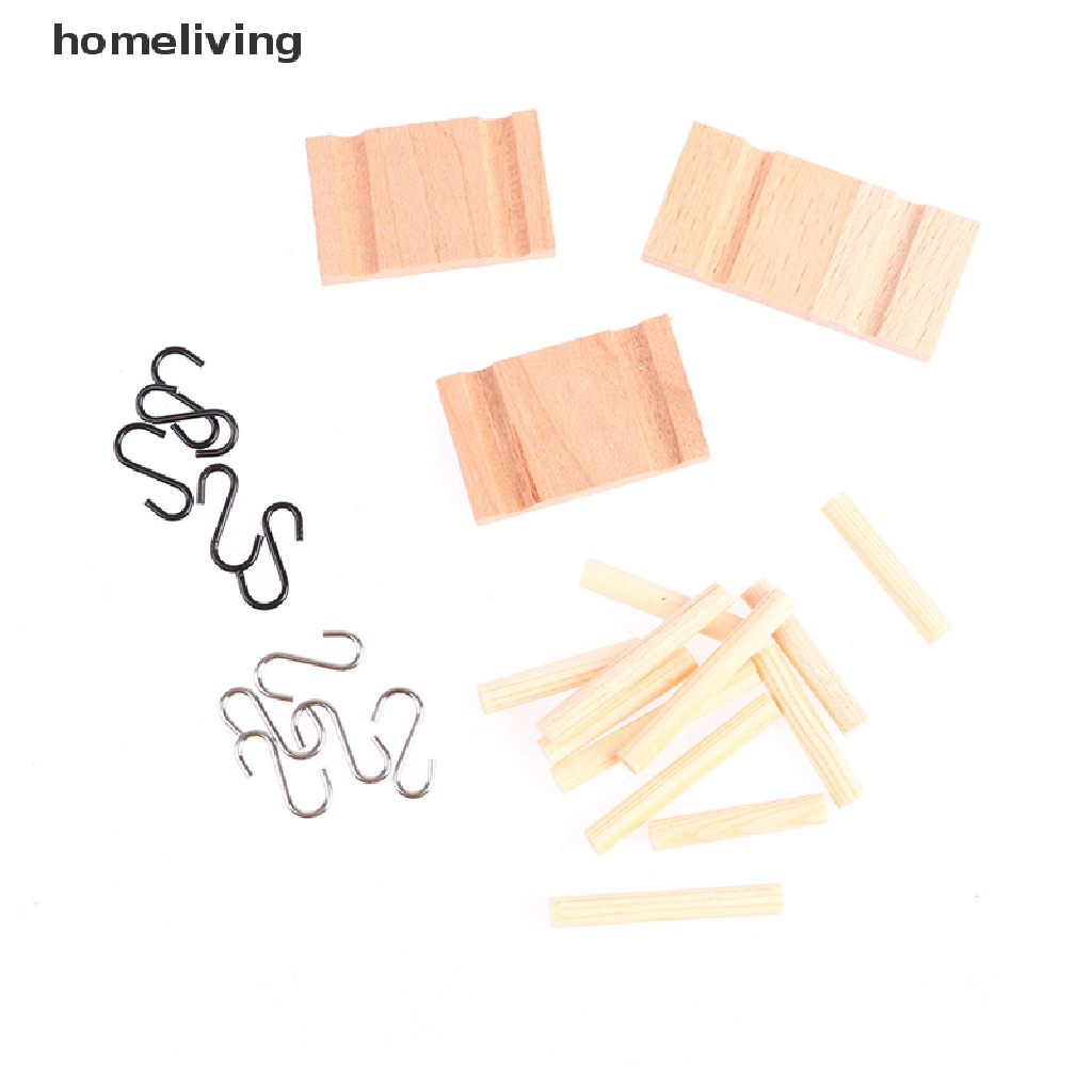 1 Bộ Kệ Gỗ Để Đồ Tỉ Lệ 1: 12 Trang Trí Nhà Búp Bê