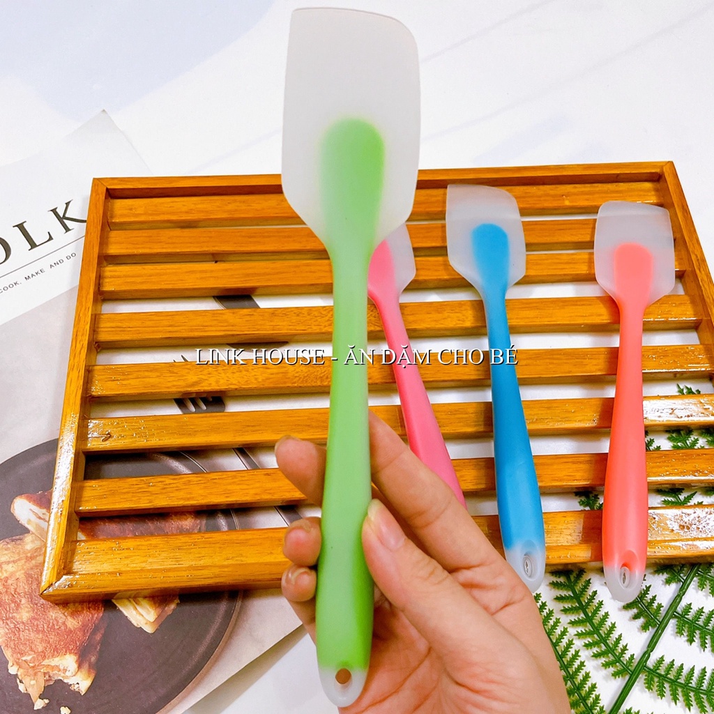 Phới Trộn Bột Làm Bánh Silicon, Cây Vét Spatula, Phụ kiện làm bánh