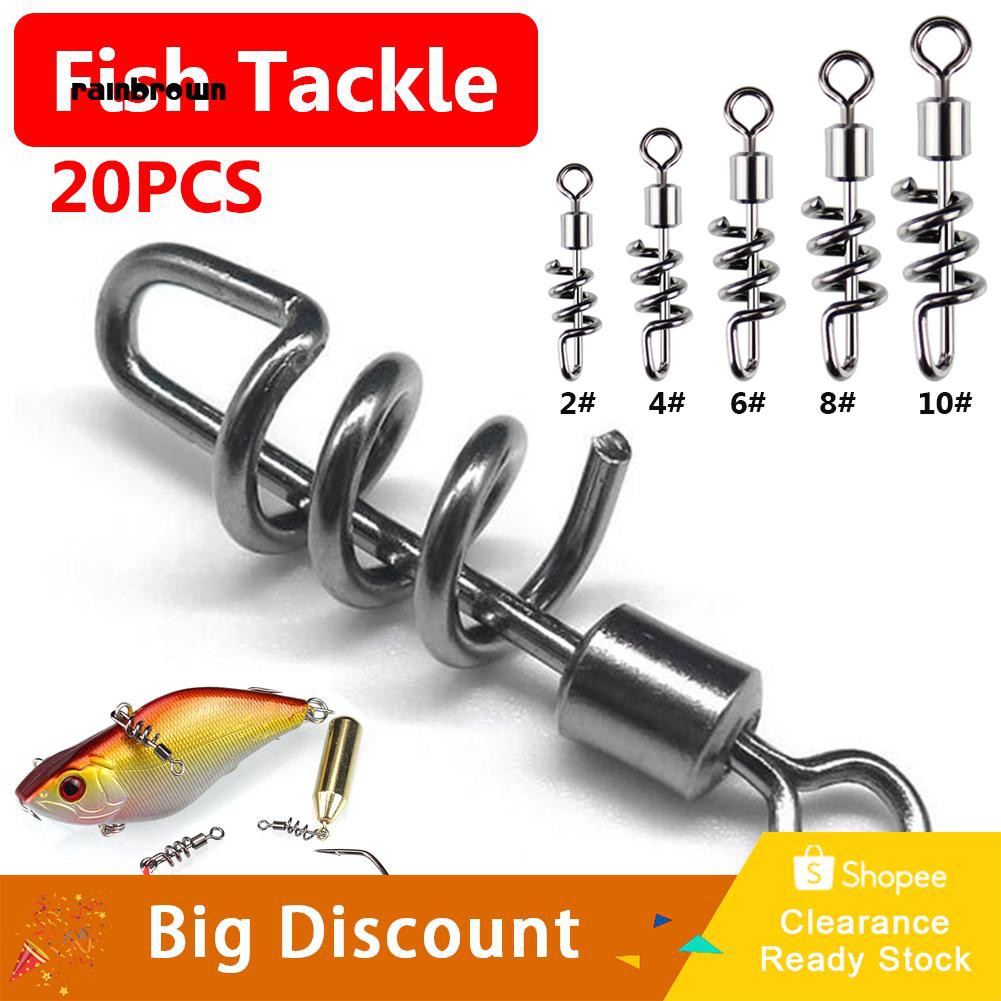 Set 20 Móc Khóa Câu Cá Hình Số 8 Bằng Thép Không Gỉ