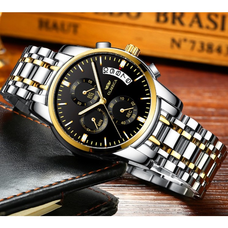 (CHUẨN MEN) Đồng Hồ Nam Chạy 6 Kim OLMECA Máy Nhật_Kính Tráng Sapphire Dây Thép Đúc Đặc _Full Box | BigBuy360 - bigbuy360.vn