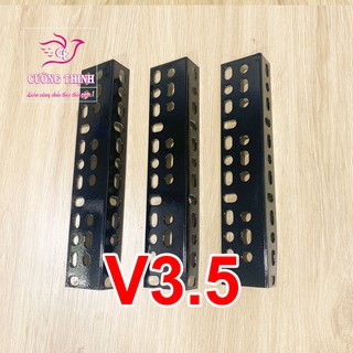 Sắt v lỗ màu đen v3.5 dài 2m x dày 1,6mm - kệ sắt v lỗ, sắt v lỗ đa năng ,v3x5