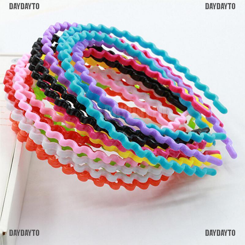 1 Băng Đô Cài Tóc Gợn Sóng Nhiều Màu Thời Trang