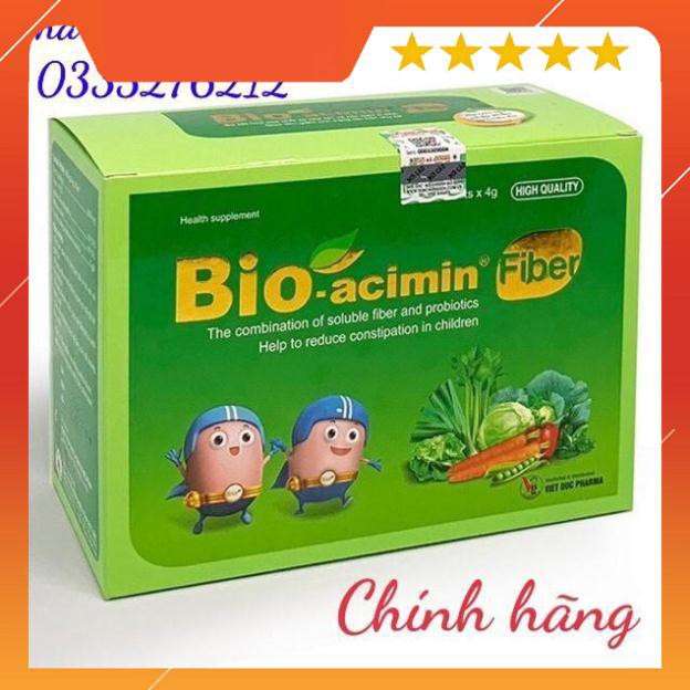 Bioacimin FIBER giảm táo bón cho trẻ hộp 30 gói (bio acimin)
