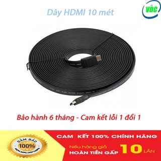 HDMI - Dây HDMI 10 mét (Dây loại dẹt, full HD, chống nhiễu, full HD)