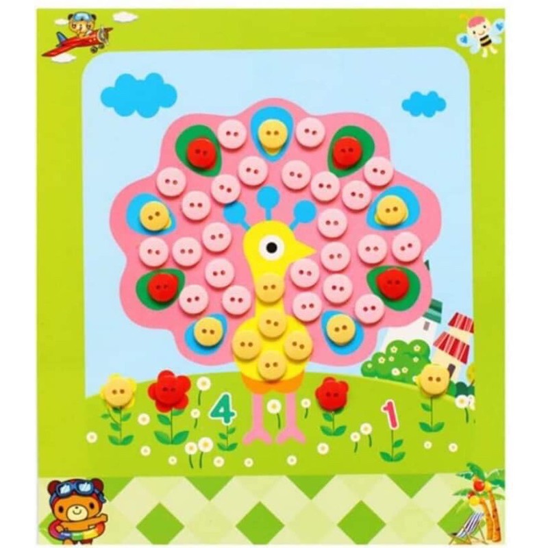 Túi khuy màu, cúc màu trang trí ( bịch 300gr)