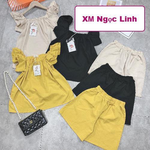 Bộ mặc nhà đũi, quần đùi tay cánh tiên-Xưởng may 4 mùa Ngọc Linh