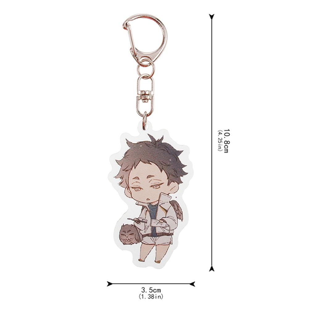 Móc khoá acrylic trong suốt hình nhân vật Haikyuu