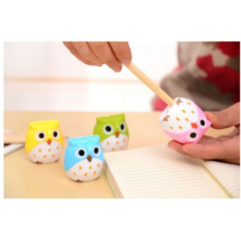 Chuốt bút chì hình thú cú mèo nhỏ xinh, 2 lỗ chuốt