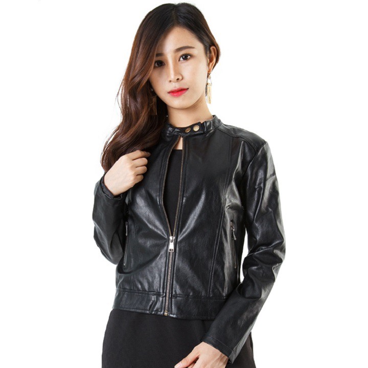Áo khoác da nữ thời trang, da mềm không bong tróc form chuẩn (Hình thật kèm feedback KH) | BigBuy360 - bigbuy360.vn