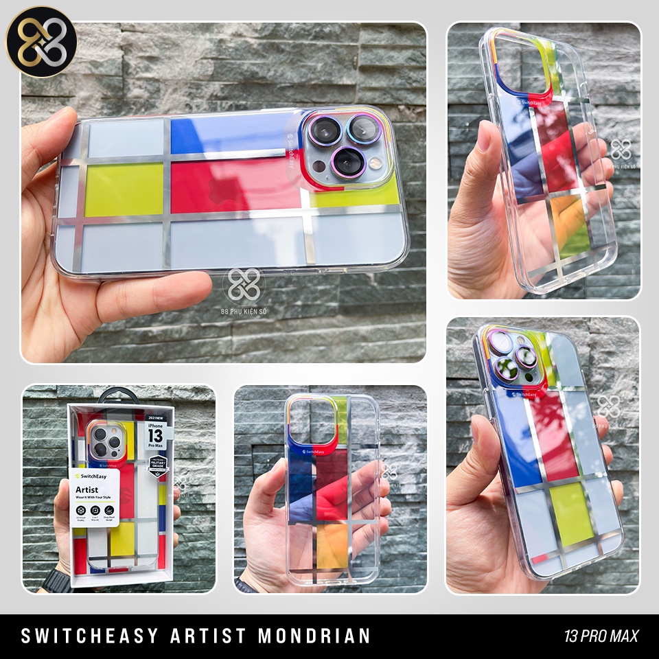 SwitchEasy Artist Mondrian ốp lưng thương hiệu Mỹ hiệu ứng 3D