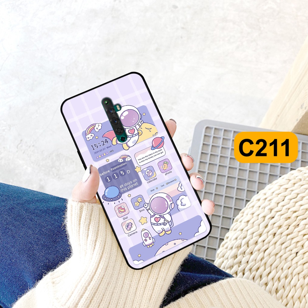 Ốp lưng Oppo Reno 2 / Reno2 F - Reno 2f hình gấu, vũ trụ ngân hà chibi. ốp chống sốc bền đẹp