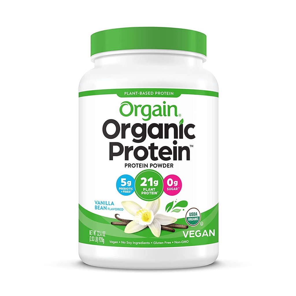 Orgain Protein organic Bột Đạm superfood, Vanilla Bean Vegan, Non GMO Mẫu mới 920gr