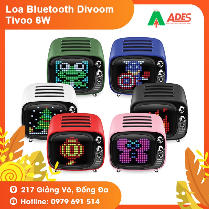 Loa Bluetooth Divoom Tivoo 6W - Bảo Hành Chính Hãng - Loa Không Dây, Hình Dáng Ti Vi Cổ - NEW 2021