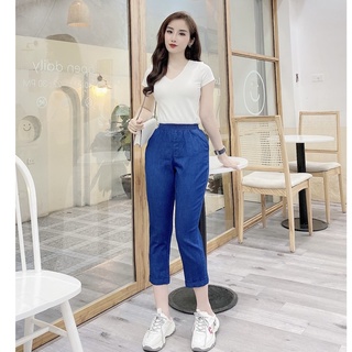 Quần Jean lửng nữ cạp chun