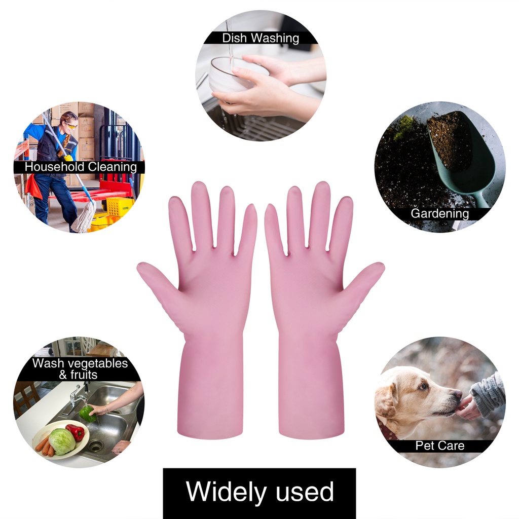 Găng Tay Rửa Chén Bằng Silicone Chống Trượt Tiện Dụng