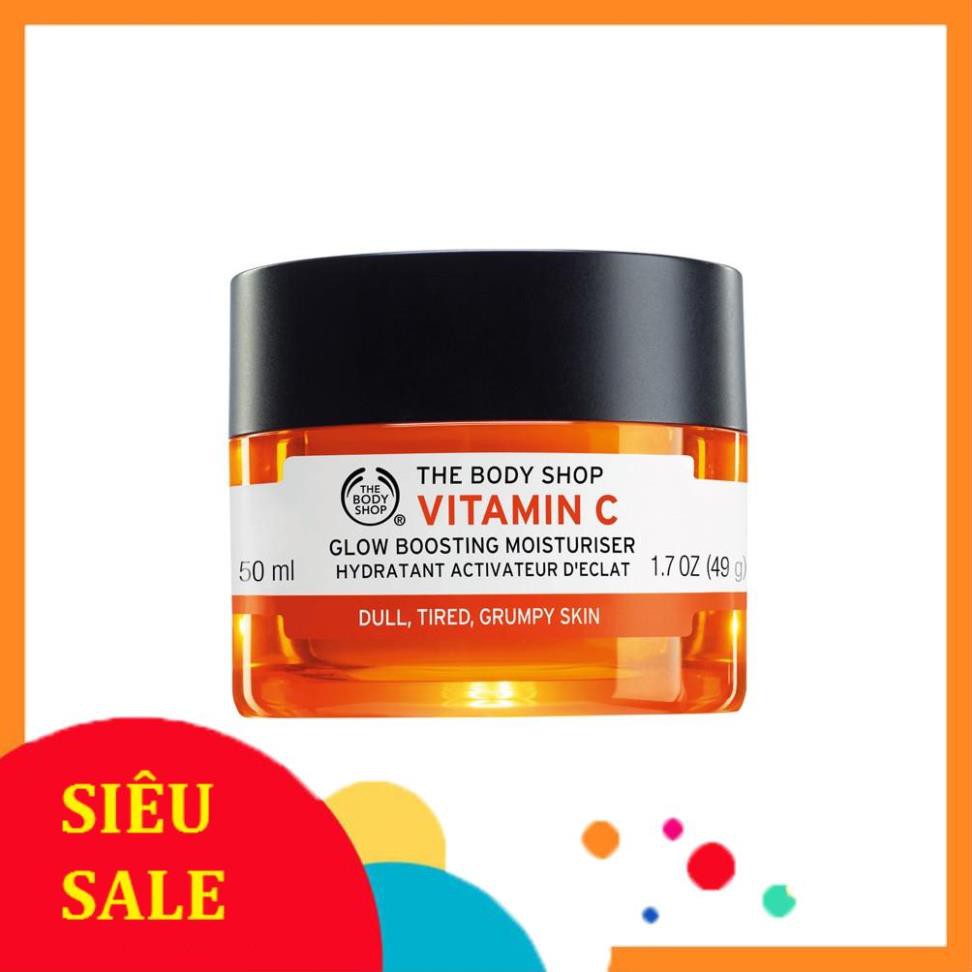 FreeShip Giá Sốc -  Kem Dưỡng Trắng Da The Body Shop Vitamin C Glow Boosting Moisturiser 50ml