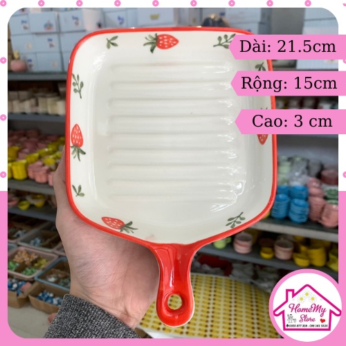 Set Bát Đĩa Decor Dâu Tây Cute Bát Ăn Cơm Chén Dĩa Dễ Thương Bát Ăn Dặm Cho Bé