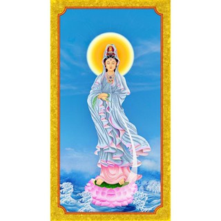 Tranh đính đá 5D , Tranh Quan thế âm bồ tát đính full đá