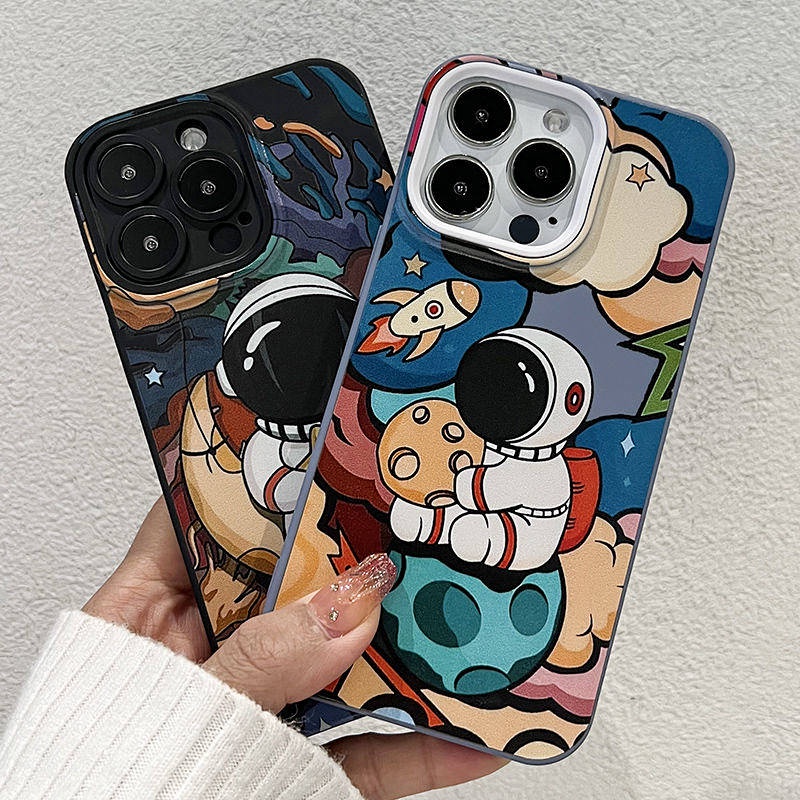 Ốp điện thoại mềm in phi hành gia thích hợp cho iPhone 14plus 13 Iphone11/12 Xs 7/8P