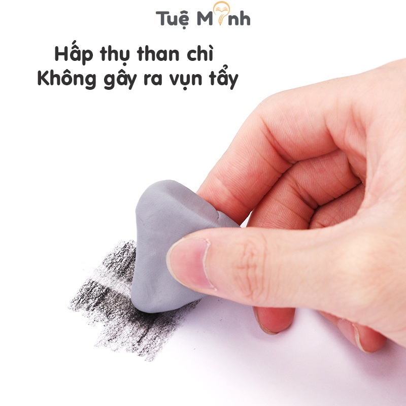 Tẩy đất sét mỹ thuật Maries không gây vụn gôm tẩy nhào nặn họa cụ Kneaded Eraser