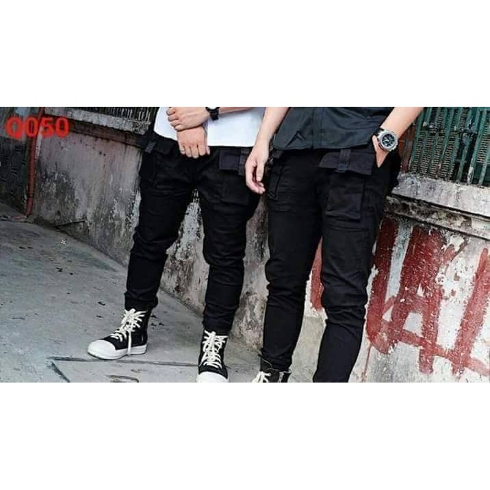 Quần Jogger Nam Kaki Túi Hộp Bo Chân Thun Kaki Mềm Mịn Co Giãn Thoáng Mát