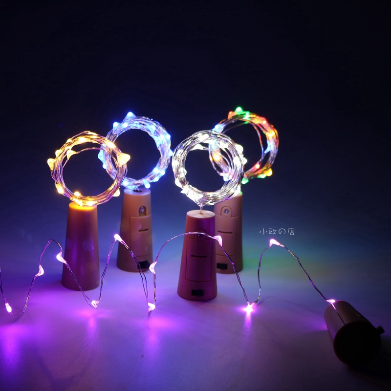 Dây Đèn LED Hình Nút Bần Trang Trí Chai Rượu Cho Tiệc Giáng Sinh
