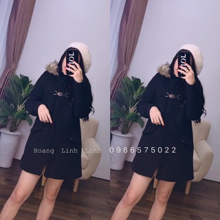 Áo dạ cổ lông tháo rời