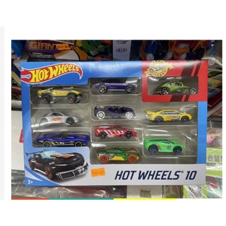 Bộ 10 xe mini tỉ lệ 1:64 Hotwheels chính hãng Mattel