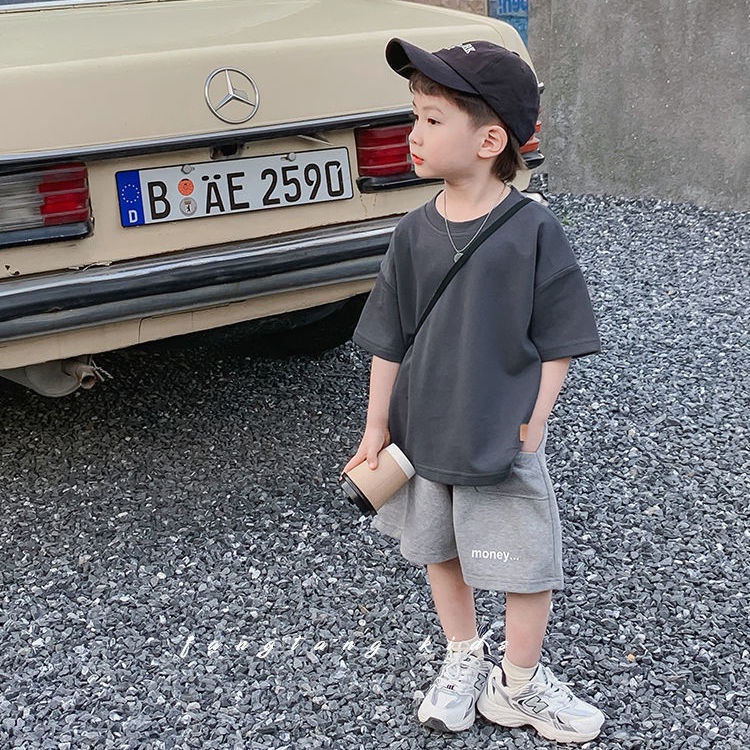 Set Đồ Thể Thao 5 Món Phối Áo Thun Tay Ngắn Thời Trang Mùa Hè Cho Bé Trai