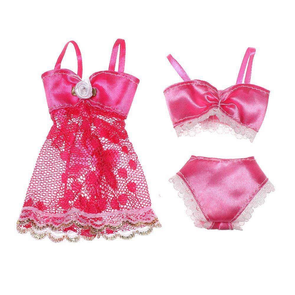 Bộ 3 Đầm Ngủ Phối Ren Thời Trang Cho Búp Bê