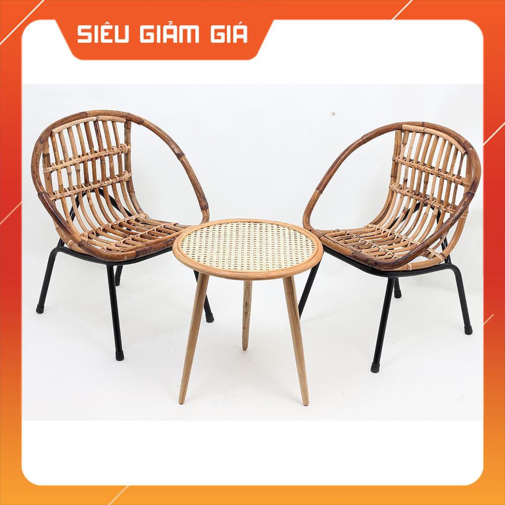 [Giá Sập Sàn] bàn mây tre chân bàn gấp gọn | BigBuy360 - bigbuy360.vn