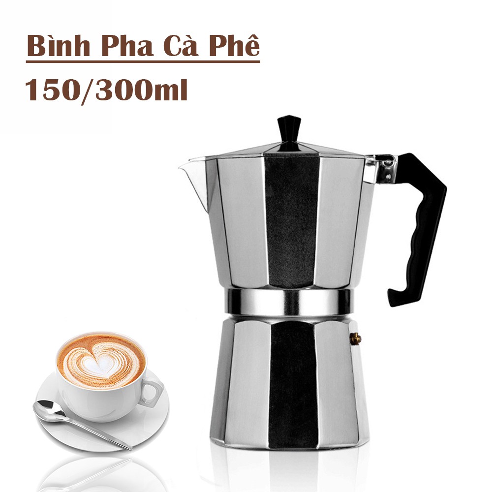 Nataku Ấm Pha Cà Phê Moka / Bình Pha Cà Phê / Pha Cà Phê Phong Cách Ý - Hàng Chính Hãng