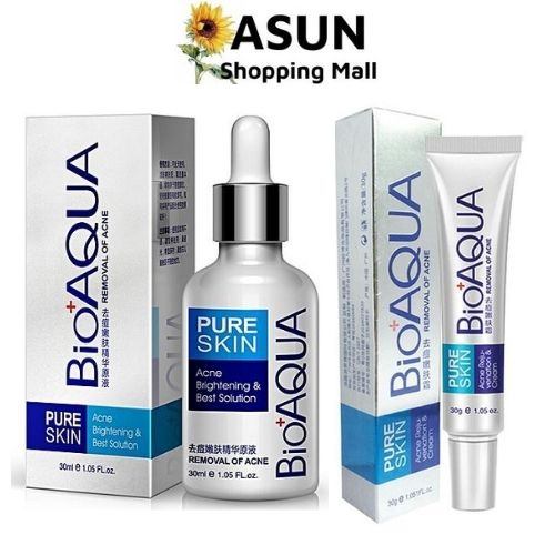 Serum Bioaqua Tri Mụn Ẩn, Mụn Thâm, Mụn Đầu Đen, Mụn Do Da Dầu Pure Skin 30ml