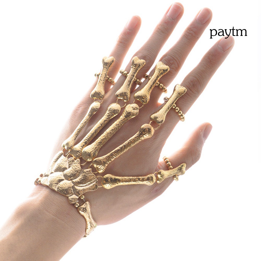 Vòng đeo tay hình bàn tay xương phong cách thời trang gothic