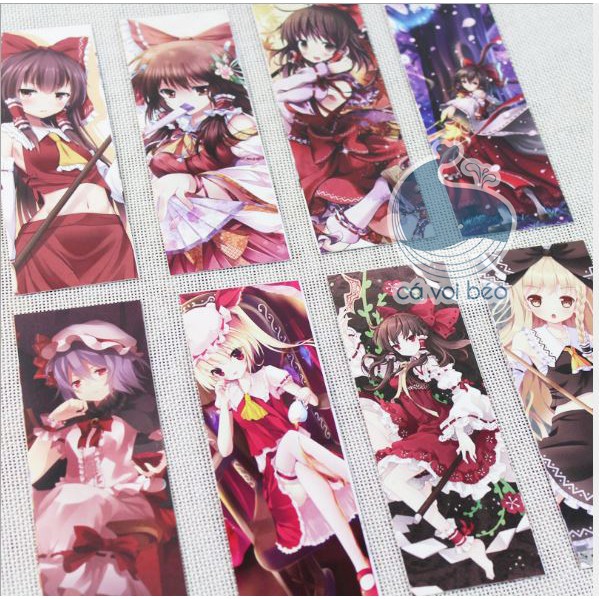 [Sale -Bộ 8 chiếc] Bookmark giấy manga anime Ma đạo tổ sư Kimetsu no Yaiba Hắc quản gia Date a live kẹp sách dấu trang