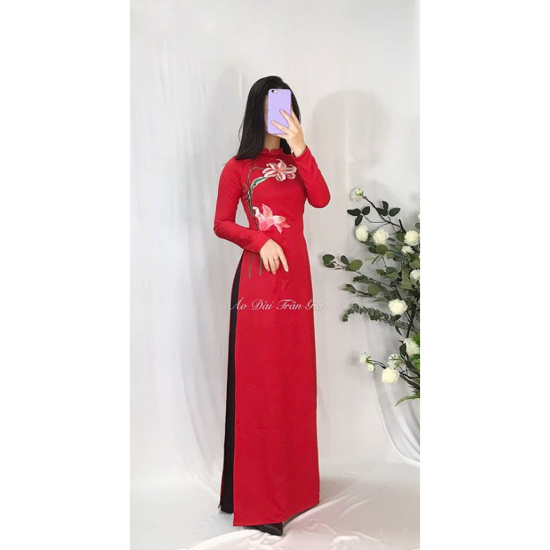 Áo dài truyền thống ✴️THÊU TAY✴️ Áo dài đẹp thêu hoa