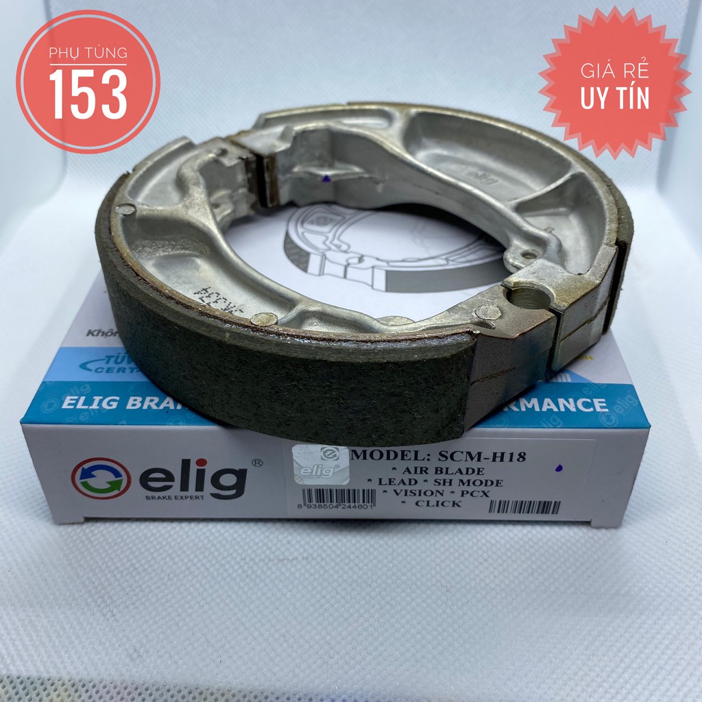 Bố thắng , má phanh đùm hiệu Elig cho xe Air Blade , Vision , Lead , Sh Mode - Bố ĐÙM ELIG - PHỤ TÙNG 153