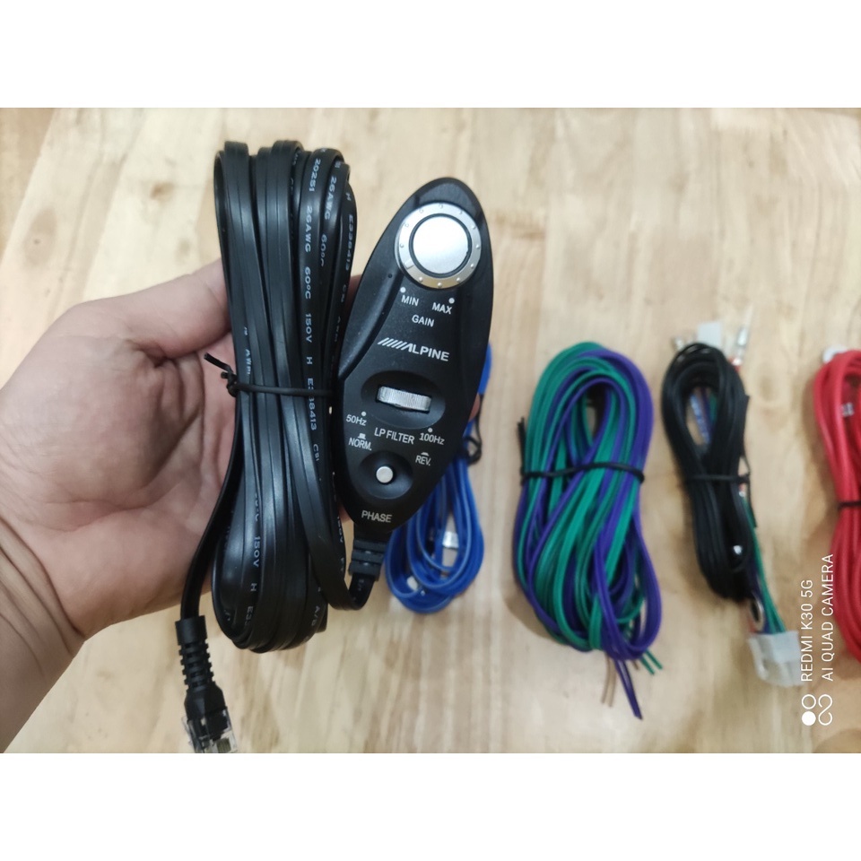 Dây Loa + Khiển Âm Lượng Zin Của Loa Sub Gầm Ghế ALPINE PWE- T0800C